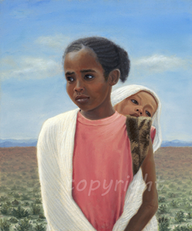 YOUNG GIRL WITH BABY