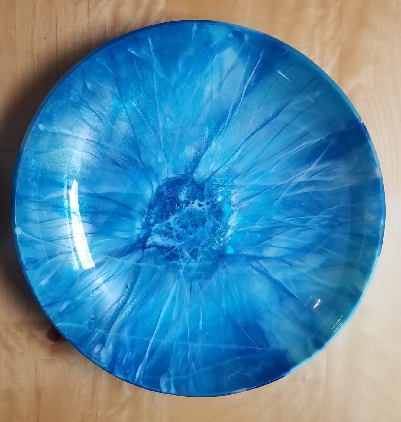 sea blue resin bowl